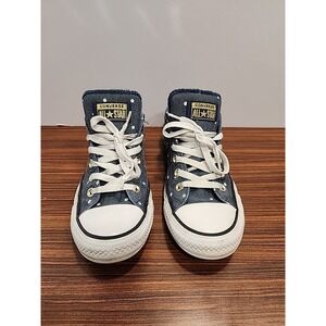 Converse Chuck‎ Taylor All Star Lo Denim Blue W/white Polka dots Size 8 Women's
